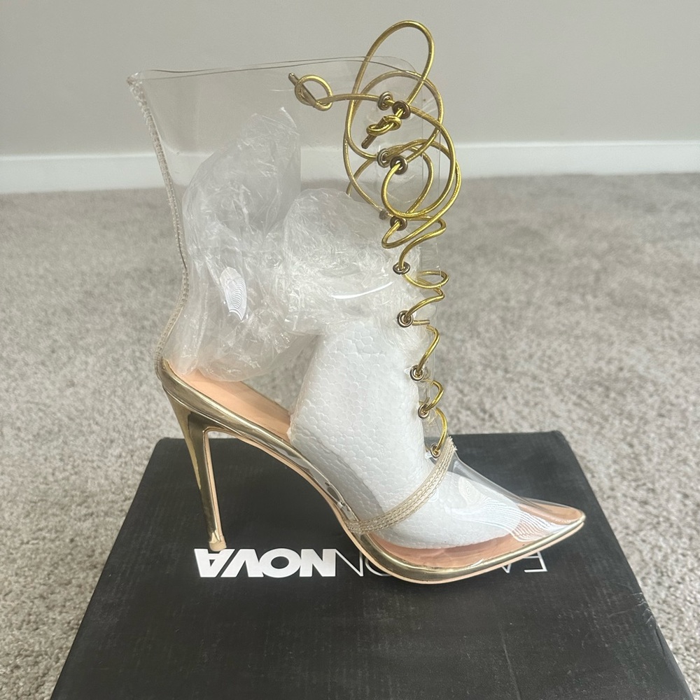 Clear Bootie Heels